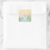 Oase Quadratischer Aufkleber (Tasche)