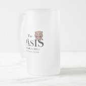Oase Tiki Bar und Grill-Bier-Tasse (mattiert) Mattglas Bierglas (Vorderseite Links)