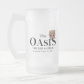 Oase Tiki Bar und Grill-Bier-Tasse (mattiert) Mattglas Bierglas (Links)