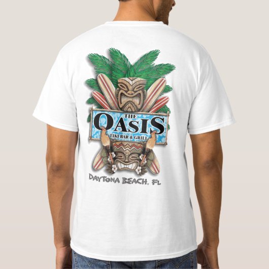 Oase Tiki Bar und Grill-T - Shirt (weiß) (Rückseite)