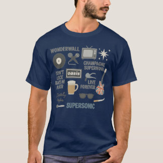 Oasis Band Icons Shirt - Britpop Fan Design