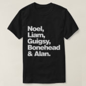 Oasis Band Members Classic T - Shirt (Design vorne)