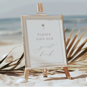 OASIS Beach Guest Book Sign Poster