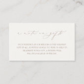 OASIS Beach Hochzeit ein Hinweis auf Geschenke Begleitkarte (Vorderseite)