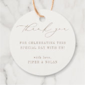 OASIS Beach Minimalistisch Wedding Vielen Dank Geschenkanhänger (Rückseite)