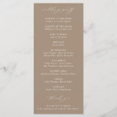 OASIS Beach Wedding Programm (Rückseite)