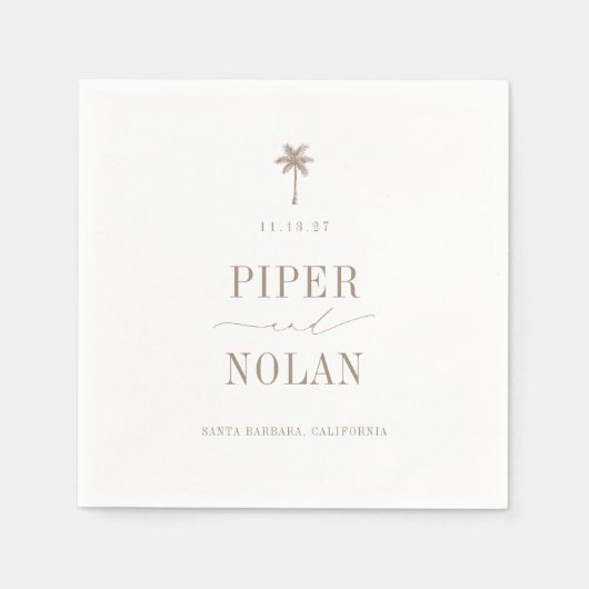 OASIS Coastal Beach Wedding Serviette (Vorderseite)