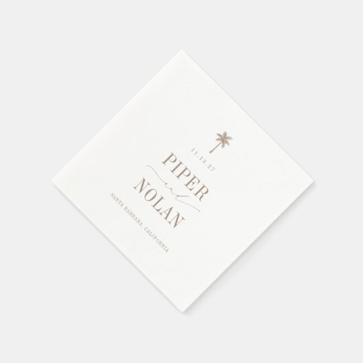 OASIS Coastal Beach Wedding Serviette (Ecke)