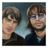 Oasis Gallagher Brothers Oil Painting Print Poster (Vorderseite)