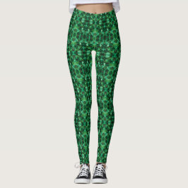 Oasis Grün Abstrakt Alcohol Ink Kunst Leggings