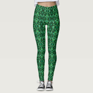 Oasis Grün Abstrakt Alcohol Ink Kunst Leggings