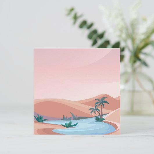 Oasis Landschaften Einladung (Stehend Vorderseite)