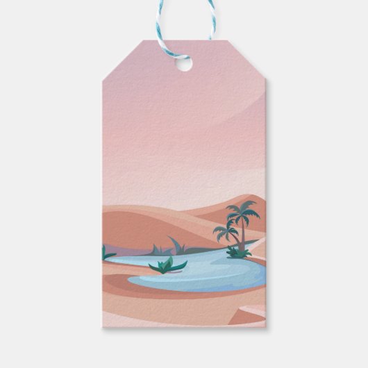 Oasis Landschaften Geschenkanhänger (Vorderseite)
