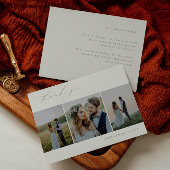 OASIS Minimalist 3 Photo Wedding Dankeskarte