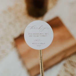 OASIS Minimalist Wedding Thank You Runder Aufkleber
