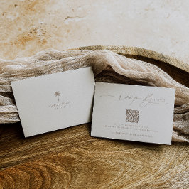 OASIS Minimalistisch Hochzeitcode QR RSVP Karte