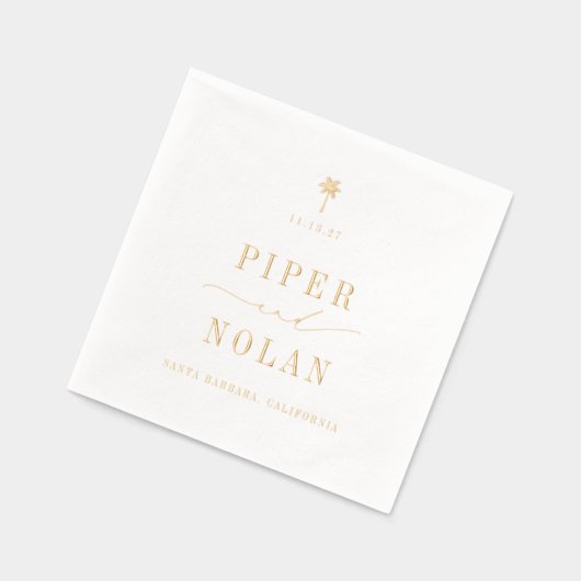 OASIS Modern Minimalist Wedding Servietten Mit Folie (Links)