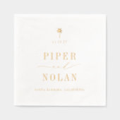 OASIS Modern Minimalist Wedding Servietten Mit Folie (Vorderseite)