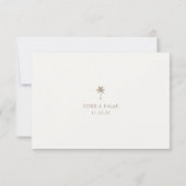 OASIS Palm Tree Meal Choice Hochzeit RSVP Karte (Rückseite)