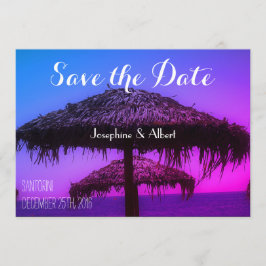 Oasis Santorini Beach Wedding Save the Date