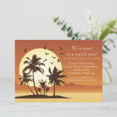 Oasis Sunset Moving Announcement Ankündigung (Stehend Vorderseite)