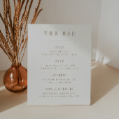 OASIS Taupe Bar Menu List Sockelschild