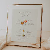 OASIS Taupe Signature Drinks Hochzeitszeichen Bar Poster