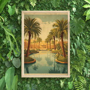 Oasis-Träume – Vintage-Ägypten-Reise Poster