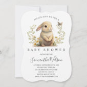 Oaster Baby Bunny Spring Baby Dusche Einladung (Vorderseite)