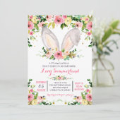 Oaster Bunny Baby Dusche Einladung (Stehend Vorderseite)