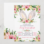 Oaster Bunny Baby Dusche Einladung (Vorne/Hinten)