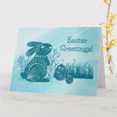 OASTER BUNNY GREETING KARTE (Gelbe Blume)