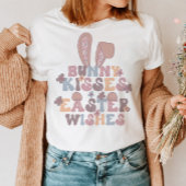 Oaster Bunny Kisses Retro Floral T-Shirt