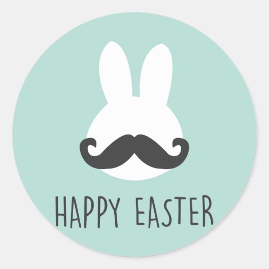 Oaster Bunny Mustache Stickers (Vorderseite)