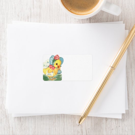 Oaster Chick Greetings Adressaufkleber (Insitu)