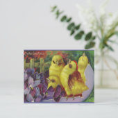 Oaster Chick Greetings Feiertagspostkarte (Stehend Vorderseite)