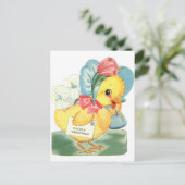 Oaster Chick Greetings Feiertagspostkarte (Stehend Vorderseite)