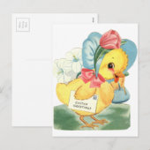 Oaster Chick Greetings Feiertagspostkarte (Vorne/Hinten)