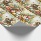 Oaster Collage Bunny Rabbit Wrapping Paper Geschenkpapier (Ecke)