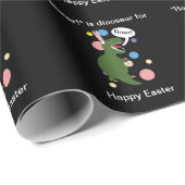 Oaster Dinosaur Roar Bunny Rabbit Personalisieren Geschenkpapier (Rolleneckpunkt)