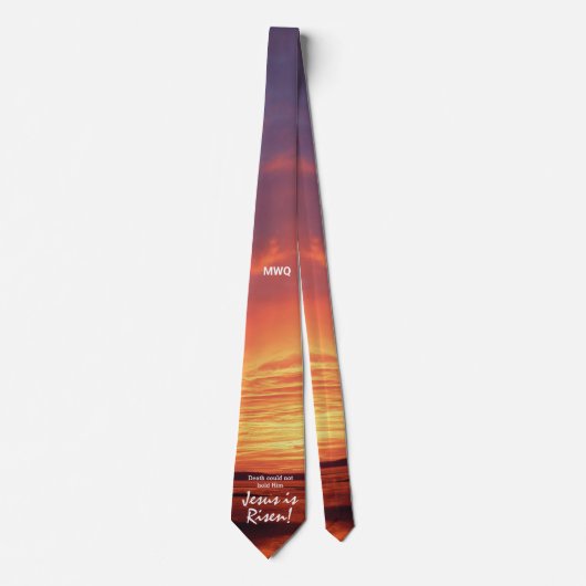 Oaster JESUS IS RISEN Monogram Krawatte (Vorderseite)