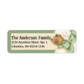 Oaster Lamm Sheep Green Adressetiketten (Vorne)