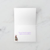 Oaster Miniature Schnauzer Feiertagskarte (Innenseite)