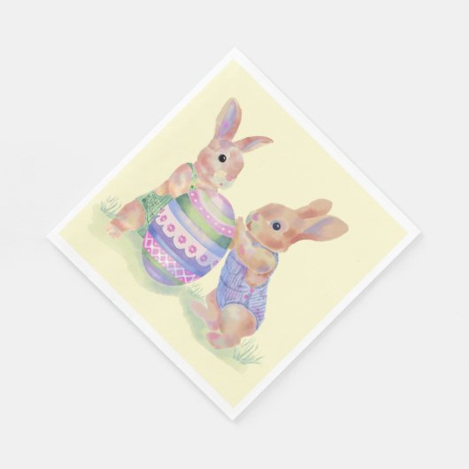 Oaster Napkin Egg Bunnies Serviette (Ecke)