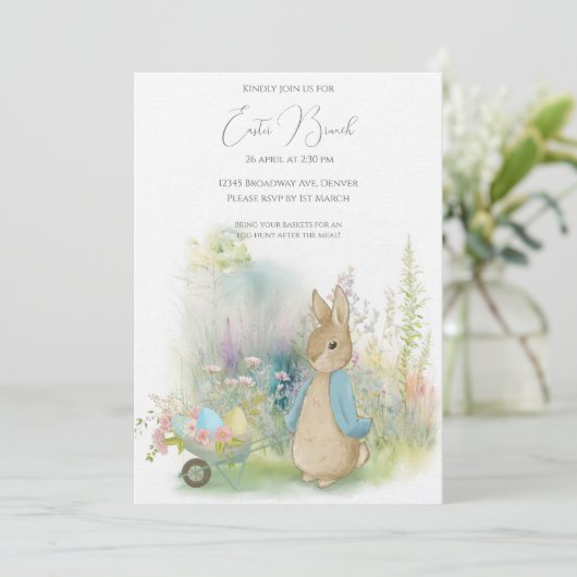 Oaster Peter Rabbit Einladung (Stehend Vorderseite)