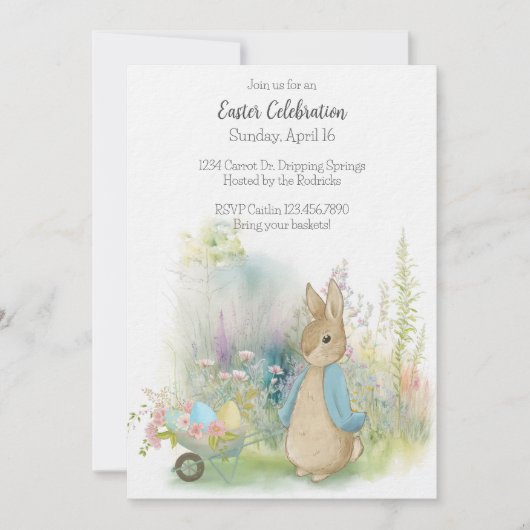 Oaster Peter Rabbit Einladung (Vorderseite)