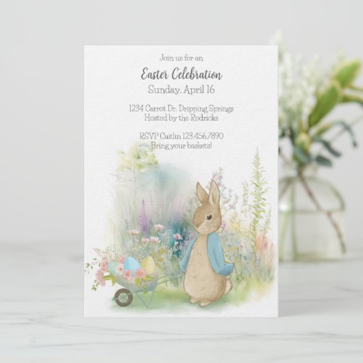 Oaster Peter Rabbit Einladung (Stehend Vorderseite)