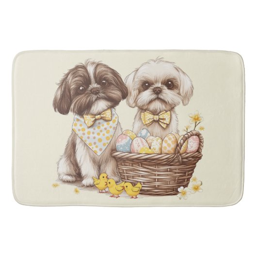 Oaster Shih Tzu Dogs Badematte (Vorderseite)