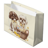Oaster Shih Tzu Dogs Große Geschenktüte (Vorderseite Schrägansicht)
