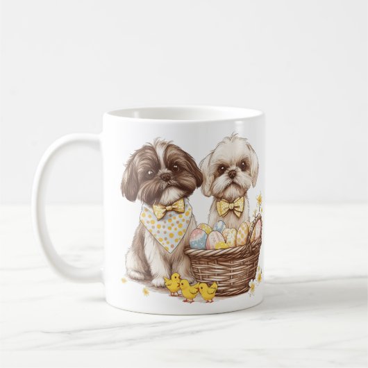 Oaster Shih Tzu Dogs Kaffeetasse (Links)